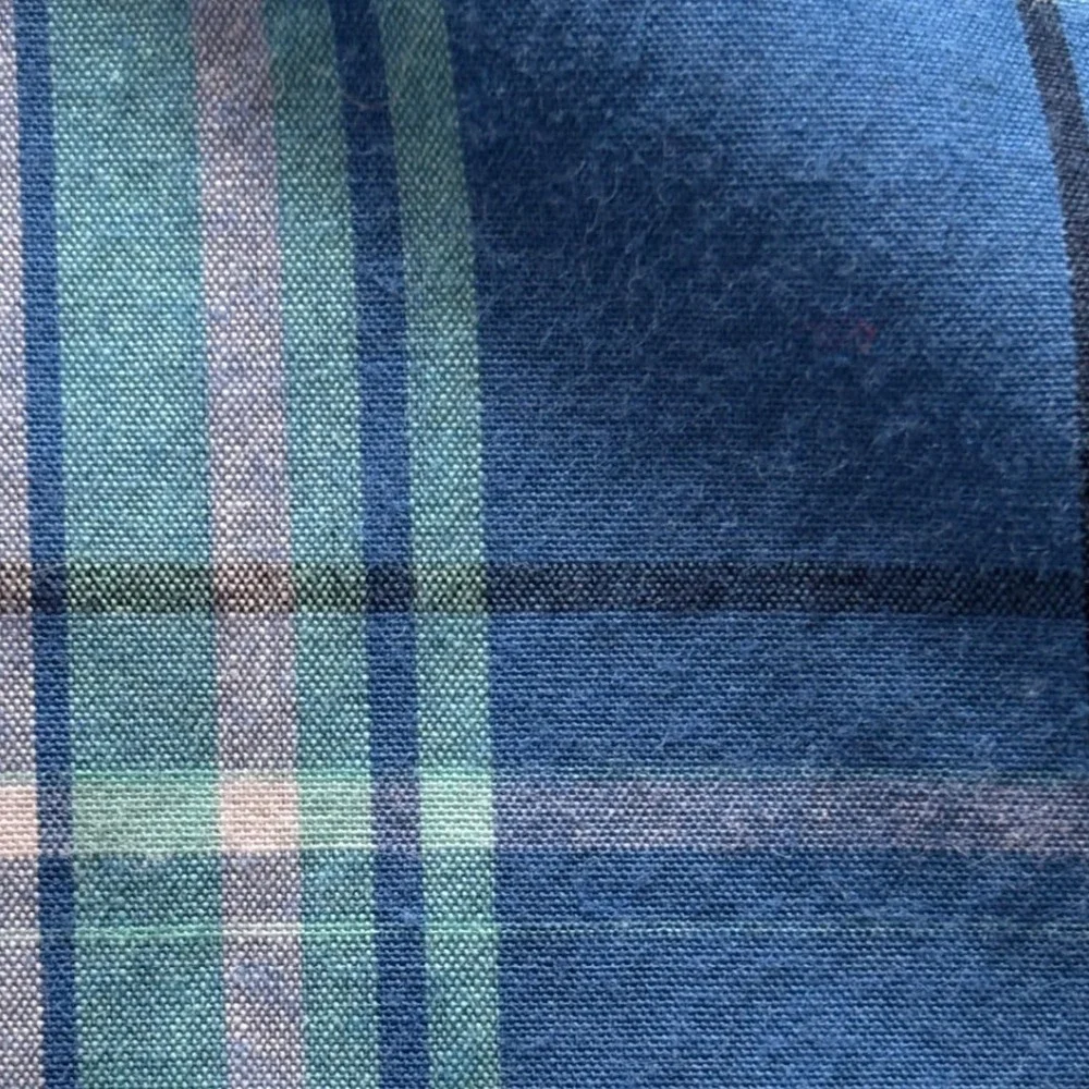 US Polo Assn Mens 2XL Blue Teal Plaid Short Sleeve Button Down Shirt Classic Fit